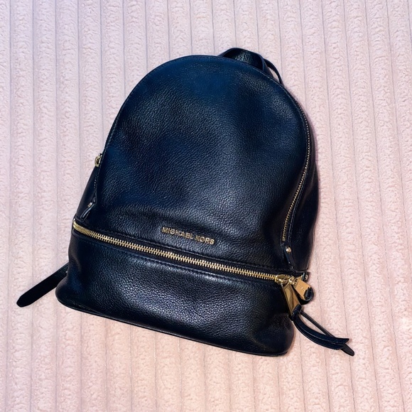 Michael Kors Black Backpack with Gold Accents main image 8